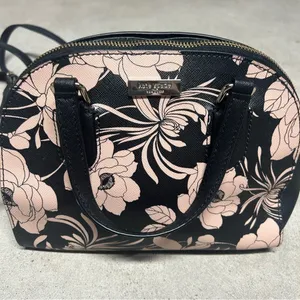 KATE SPADE Mini Reiley Laurel Way Gardenia Black Multi Satchel Crossbody Bag thumbnail 2