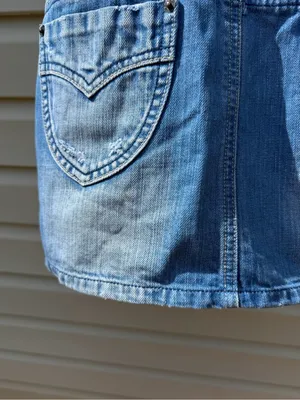 CCIOL Denim Sleeveless Mini Dress Women’s M Blue Button Front 100% Cotton thumbnail 4