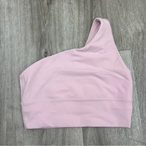 TNA by Aritzia Baby Pink Asymmetrical Sports Bra Active Wear Size XS thumbnail 3