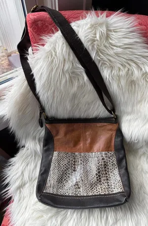 The Sak Leather and Snakeskin Pattern Crossbody Bag thumbnail 1