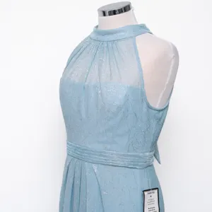 Adrianna Papell‎ | Floral Metallic Stencil Halter Gown thumbnail 10