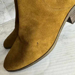 Lucky Brand Boots Womens Size 9.5M Suede Block Heel Ankle Zip‎ Western Shoes thumbnail 6