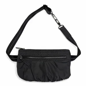 Lululemon Belt Bag Black Crossbody Fanny Pack Red Lining Adjustable Strap Preppy thumbnail 1