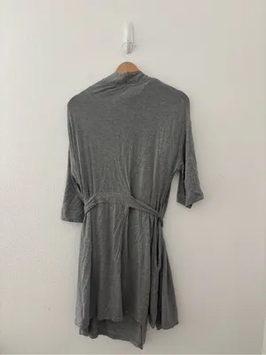 Cozy Earth set robe top and shorts in grey thumbnail 2