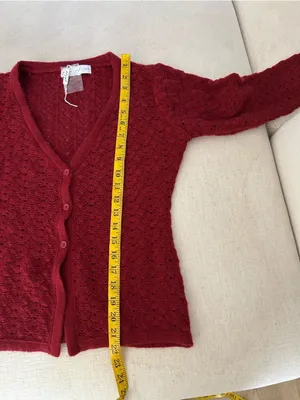 Petal & Pup delicate pointelle knit design Cardigan Sweater, Rust, Small, NWT thumbnail 6