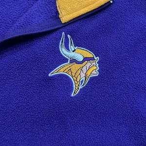 NFL Minnesota Vikings NFL Team Apparel Womens Pullover Sweatshirt‎ 1/4 Zip M thumbnail 4