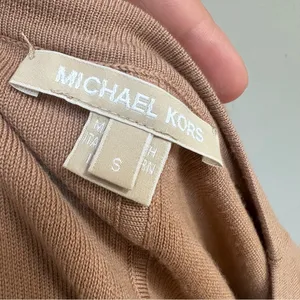 Michael Kors Tan Brown Cardigan Shrug Bolero Sweater Jacket knit Small Italian thumbnail 6