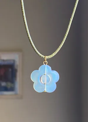 Handmade simple flower fairy cottage boho cute necklace🌼 thumbnail 1