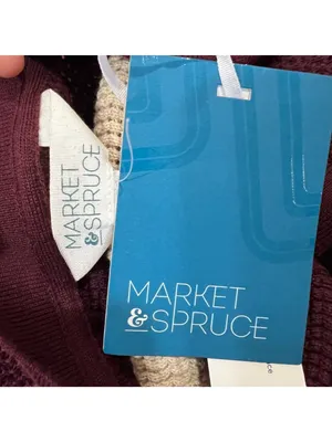 Market & Spruce Striped Boatneck Sweater Burgundy Pink Cream Size 2X NWT thumbnail 8