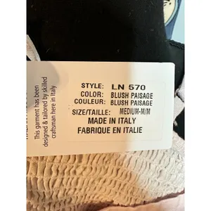 Le Ragazze Italy Linen Cotton Tropical Print Midi Dress Blush Pink Resortwear thumbnail 6