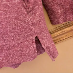 Aerie Cowl Neck Just Add Leggings Sweater‎ Purple Small thumbnail 5