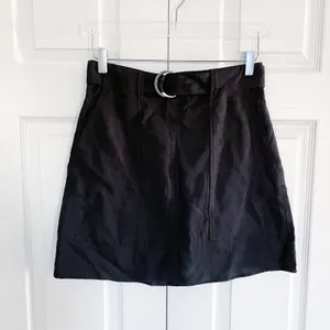 COS Black Belted A-Line Mini Skirt thumbnail 2