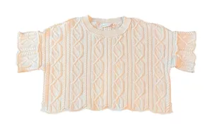 Altar'd State Women’s Cable Knit‎ Top XS Cropped Boxy thumbnail 1
