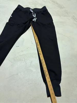 Figs Black Jogger scrub Pants with Drawstring M/T thumbnail 2