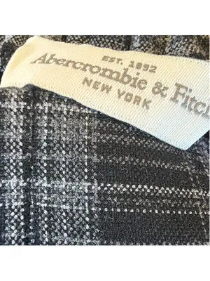 Abercrombie & Fitch Plaid Shorts Black/Light Gray Size XS thumbnail 9