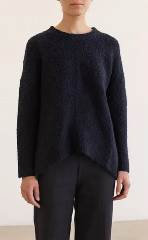 J. Crew Dark Blue Navy Crew Neck Wool Alpaca Blend Sweater Size Small thumbnail 1