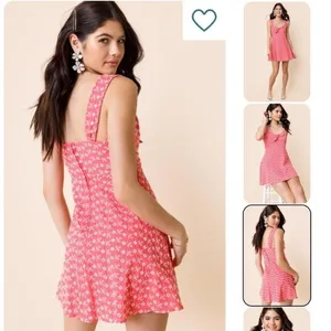 BLUE RAIN | NWT Women's Boutique Pink Andrea Embroidered Eyelet Mini Dress,‎ L thumbnail 2