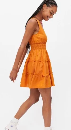 Urban Outfitters NWT Hailey Tiered Mini Dress - L thumbnail 3