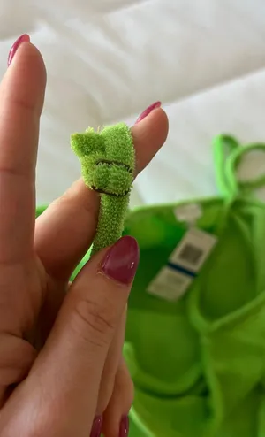 Lime Green Terry Cloth Mini Dress With Cut Out Sides thumbnail 8