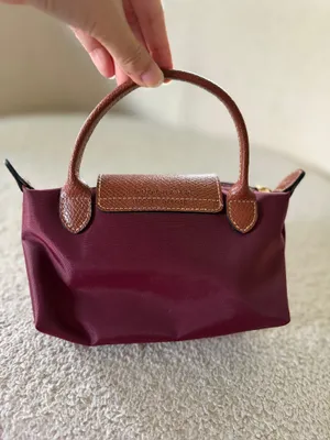 Longchamp Pliage Le Mini Pouch Bag Burgundy thumbnail 2