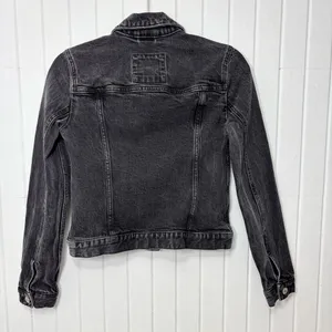 Abercrombie & Fitch Dark Gray Denim Jacket Size‎ XS thumbnail 5