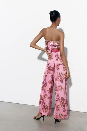 jumpsuit romper wide leg sleeveless boho floral summer vacation casual thumbnail 10