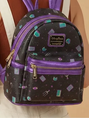 Hocus Picus Disney Parks Loungefly Black & Purple Mini Backpack thumbnail 1