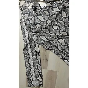 Choosy NWT Large Faux Snakeskin Leather Trench Coat Jacket Exotic Vintage 90s thumbnail 9