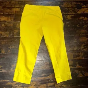 Loft yellow Riviera Marissa straight leg business casual 4P slacks thumbnail 3