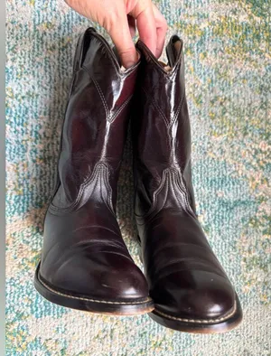 Vintage Laredo dark brown mid western cowboy boots, size 6.5 thumbnail 13