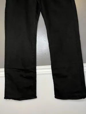 Mother The Dodger Sneak Jeans Womens 30 Black Dark Wash Straight Relaxed Denim thumbnail 3