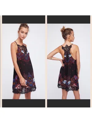 Free People Who's Sorry Now Slip Dress Size Small thumbnail 2