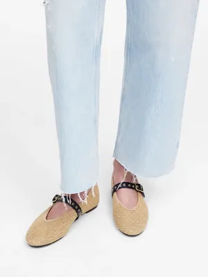 Madewell The Remy Mary Jane Flat in Natural Multi Size 8.5 thumbnail 4