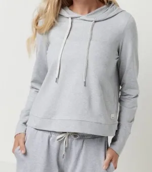 Vuori Halo Essential Hoodie in Light Gray Heather thumbnail 1