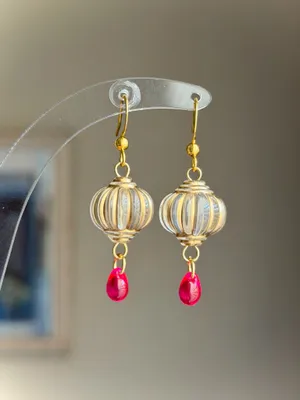 Handmade vintage chic retro dangle earrings💖 thumbnail 2