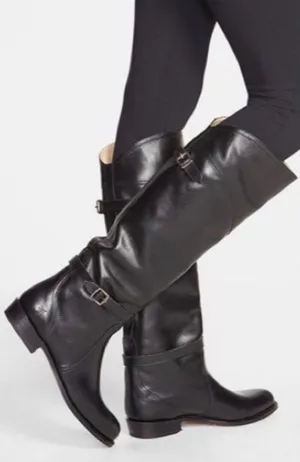 Frye Dorado riding boots made of black leather thumbnail 1