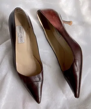 Vintage Jimmy Choo Brown Pumps Size 39 thumbnail 1