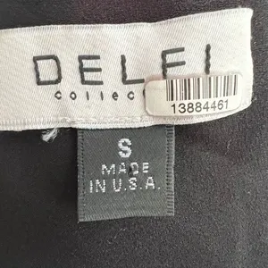 DELFI Collective Floral Ruched Maxi‎ Dress Front Slit Small Wedding Guest thumbnail 4