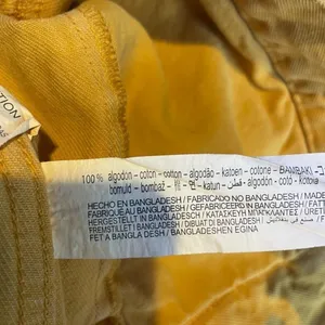 Zara Cropped Boxy‎ Denim Jean Jacket in Yellow Size Small thumbnail 6