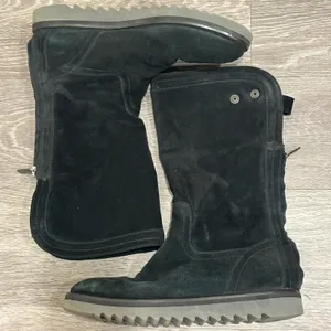 Aquatalia Paloma Black Suede Shearling Lined Snow Boots Italy‎ Apres Ski Sz 11 thumbnail 5