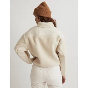 Madewell Faux Shearling Half-Zip Pullover NWT‎ size xsmall thumbnail 4