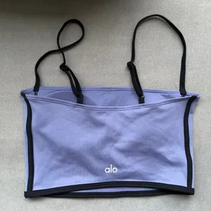Alo Yoga Airbrush Streamlined Bra Tank Infinity Blue/Black S thumbnail 4