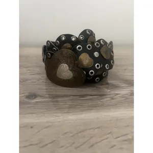 Putcuku Disc Belt Black Leather Heart Concha Metal Bohemian Western thumbnail 5