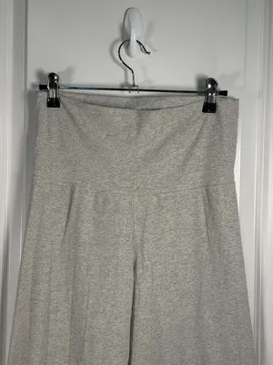 Brandy Melville High-Waisted Wide-Leg Lounge Pants in Heather Grey thumbnail 3
