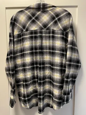 BP Black, White & Yellow Plaid Shirt thumbnail 4