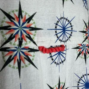 By Anthropologie Linen Blend Top MEDIUM Oversized Bohemian Button Printed Hippie thumbnail 14