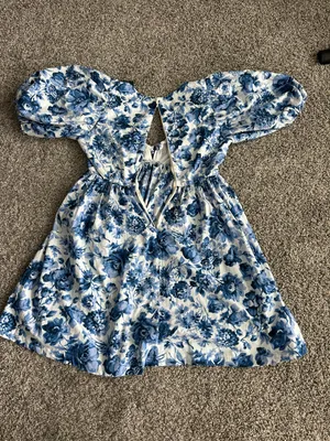 Cinch-Front Poplin Mini Dress thumbnail 3