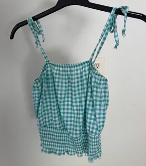 Crave Plaid Tank Green thumbnail 1