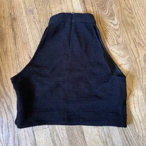 Zara Black Textured Tweed High Neck Crop Top Halter‎ Side Zip Size M thumbnail 8