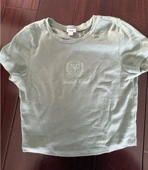 Garage Green Graphic Crop Tee thumbnail 1